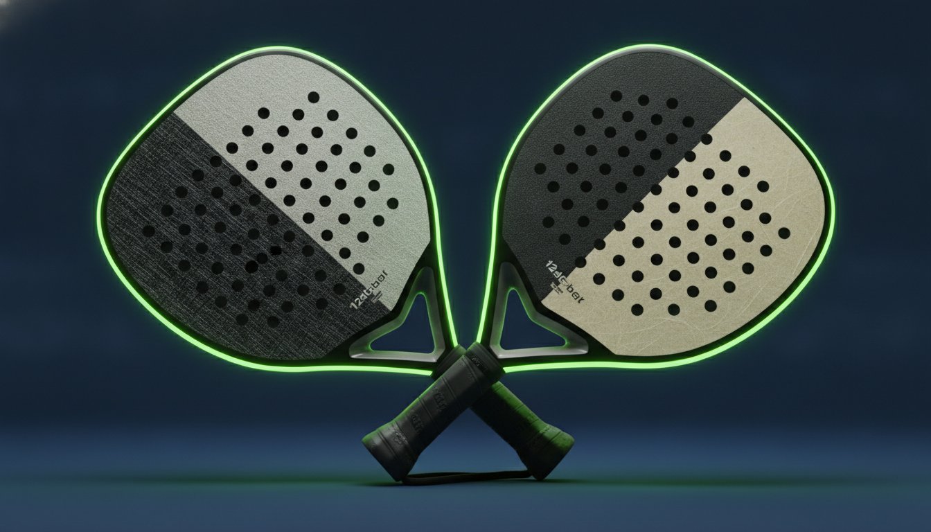 Materiaal padelracket carbon vs glasvezel: de complete gids voor 2026