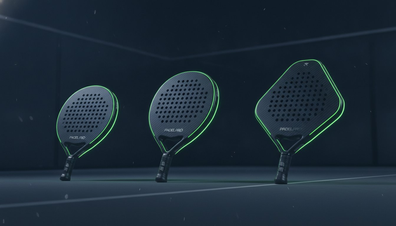 Uitleg padelracket vormen: alles wat je moet weten over rond, druppel en diamant