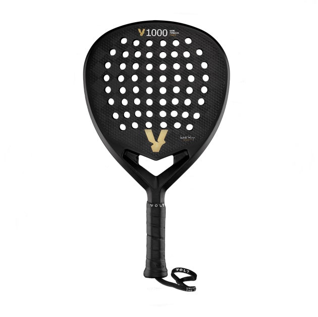 Volt V1000 padel racket featuring oversized sweet spot technology and dynamic holes system for enhanced control and power.